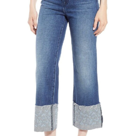 J Brand Womens Denim Joan High Waist Crop Wide Leg Jeans Size 25 Blue JB001576 - Picture 2 of 12